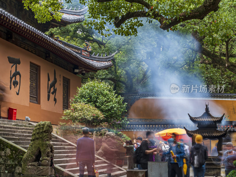 浙江普陀山法雨寺禅院建筑风光