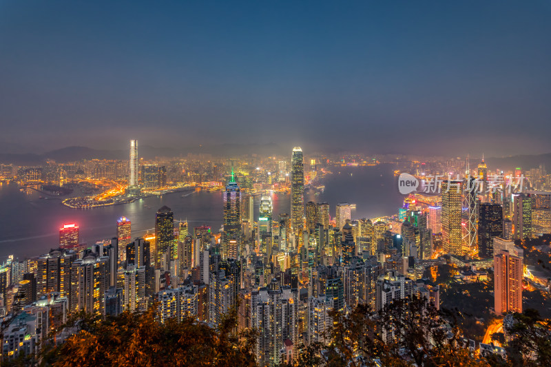 中国香港特别行政区夜景