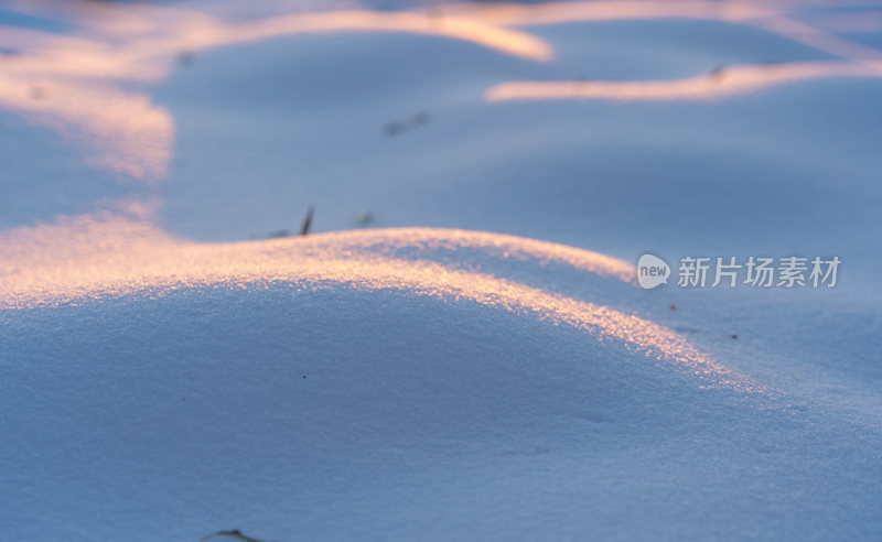 冬天唯美雪地特写