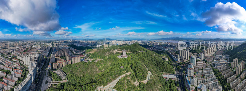 台州城市风光航拍全景图