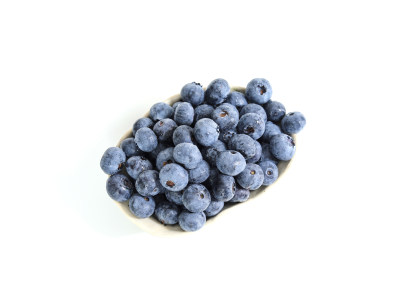 新鲜水果蓝莓的白底图