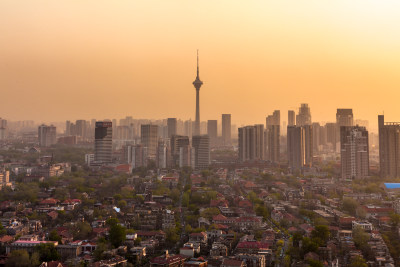 天津城市风光地标建筑城市夜景