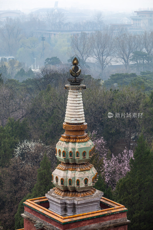 北京颐和园四大部洲景点景观