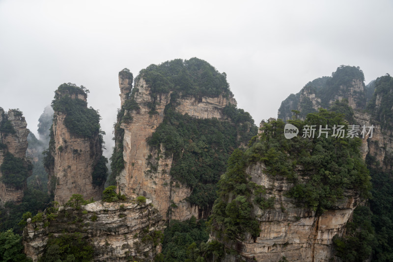 云雾缭绕的张家界奇峰异石景观