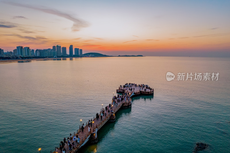 威海金海湾栈桥风光