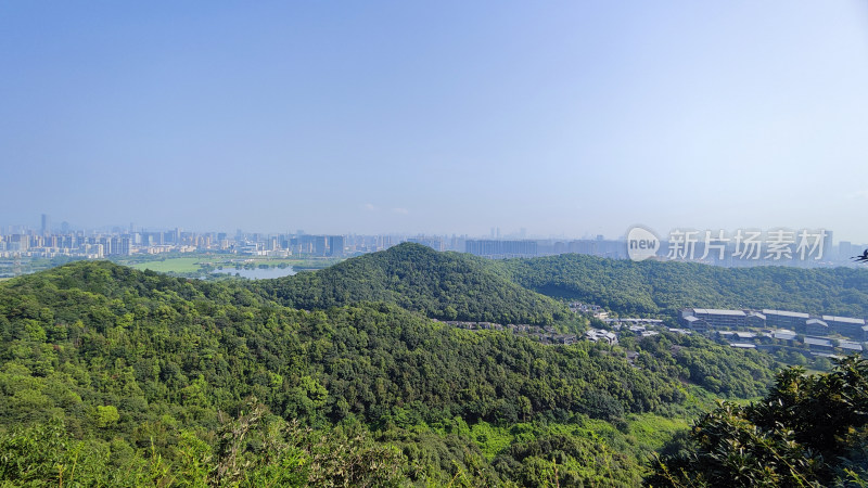 杭州湘湖越王城山登顶远眺湘湖景观