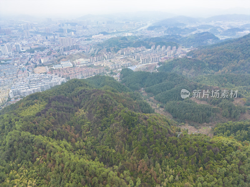 山川丘陵地貌航拍摄影图