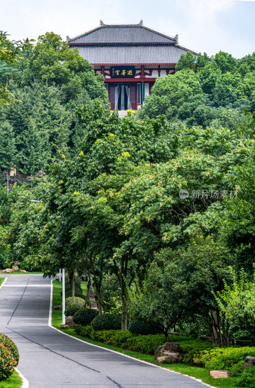 湖北鄂州西山风景区自然风景武昌楼建筑景观