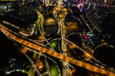 深圳龙华区梅观立交夜景图