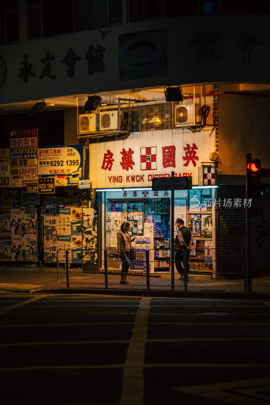 香港夜景街道