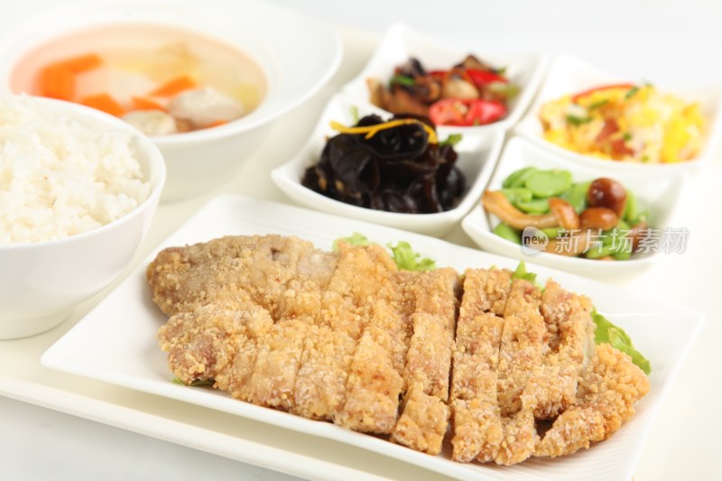 酥炸排骨饭套餐