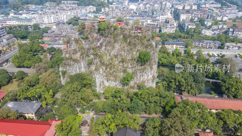 桂林独秀峰王府5A景区航拍