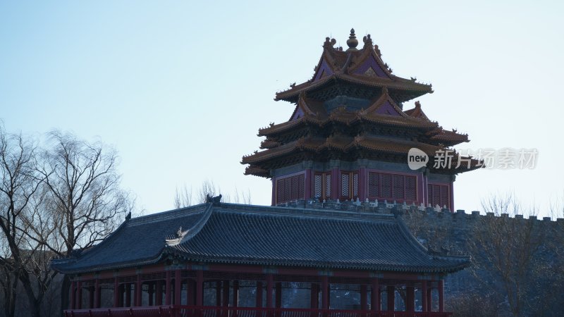 北京故宫角楼古建筑景观