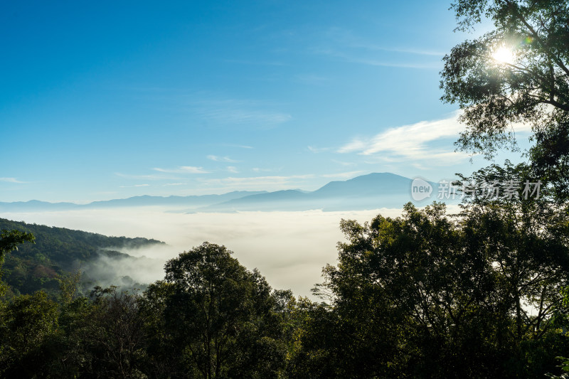 山林云海日出自然景观