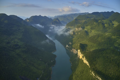 清晨时分的乌江美景