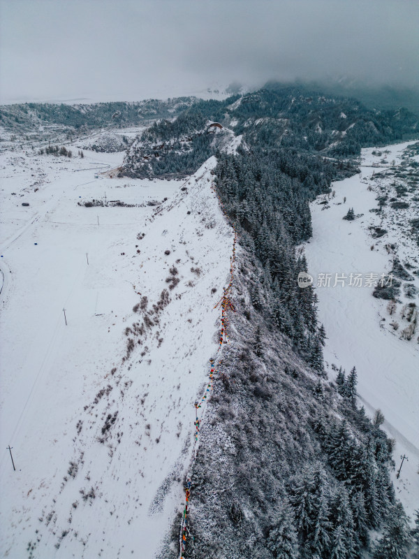 西北张掖雪景