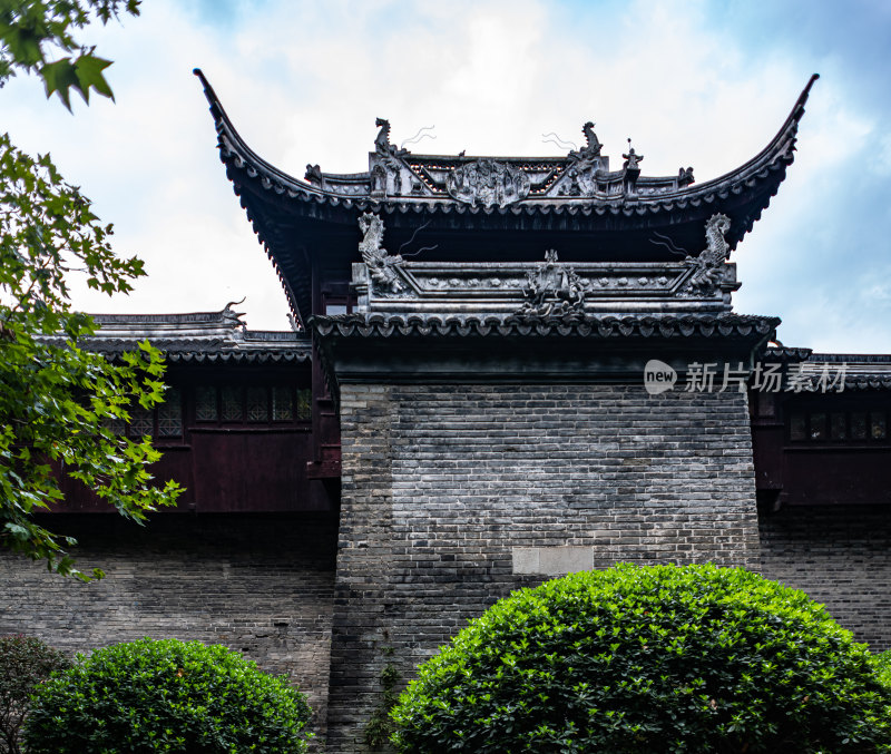 上海古城墙大境阁历史景点景观