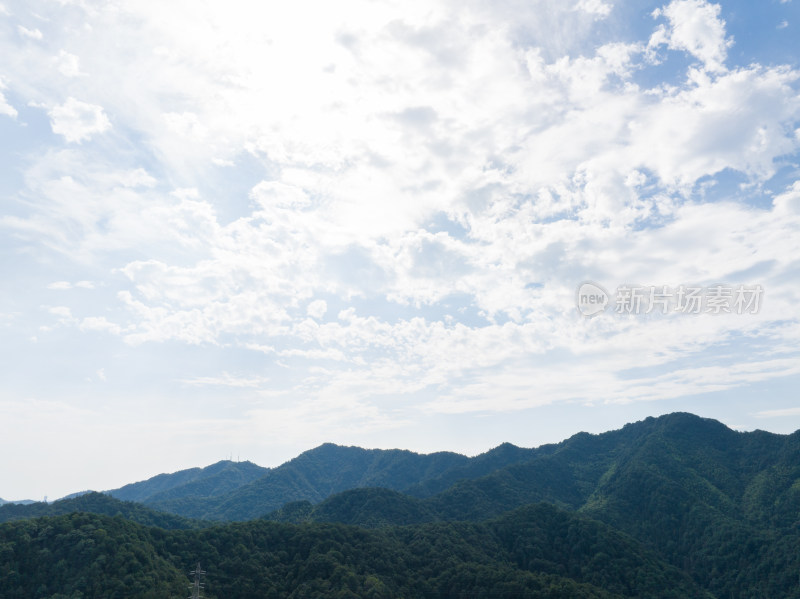 航拍西湖名胜风景区西湖群山