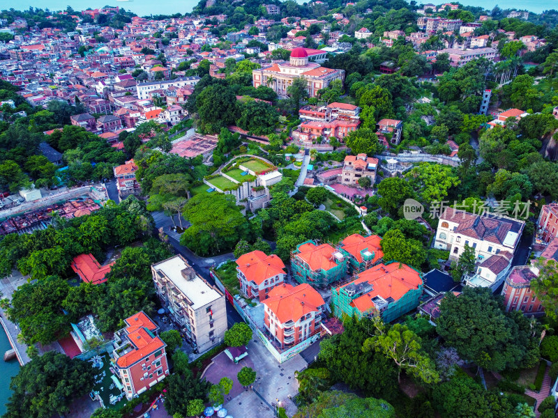 厦门城市全景鸟瞰图