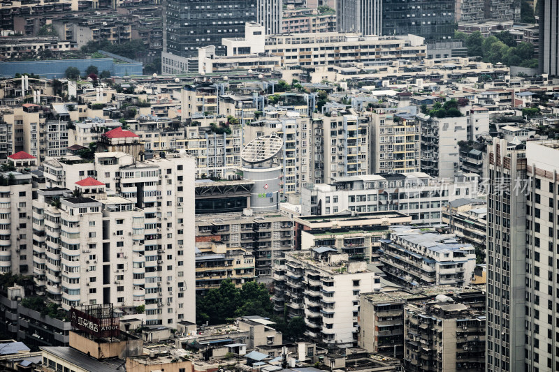 俯瞰成都地标太古里的全景图