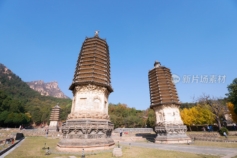 北京昌平银山塔林景区的佛塔