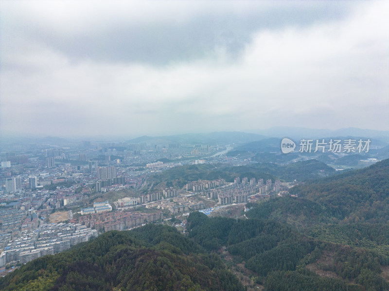 山川丘陵地貌航拍摄影图