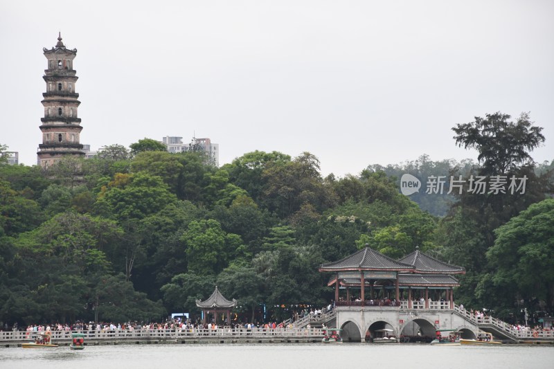 广东惠州：西湖景区泗洲塔、九曲桥