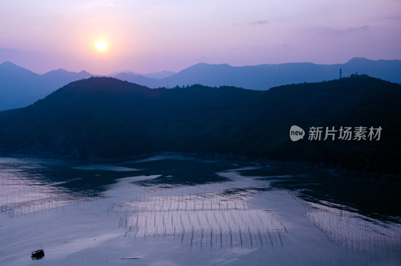 福建宁德霞浦山海日落夕阳晚霞风光