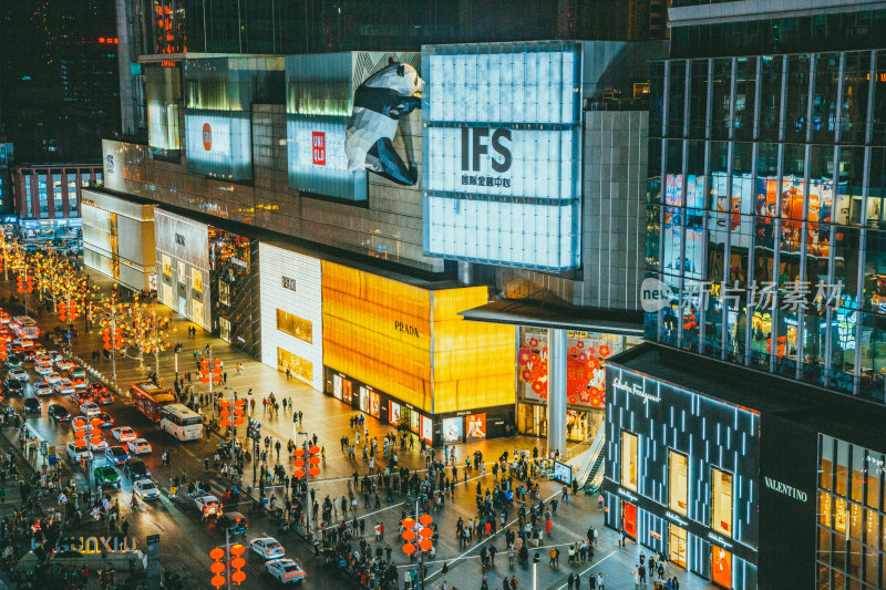 成都春熙路夜景风光