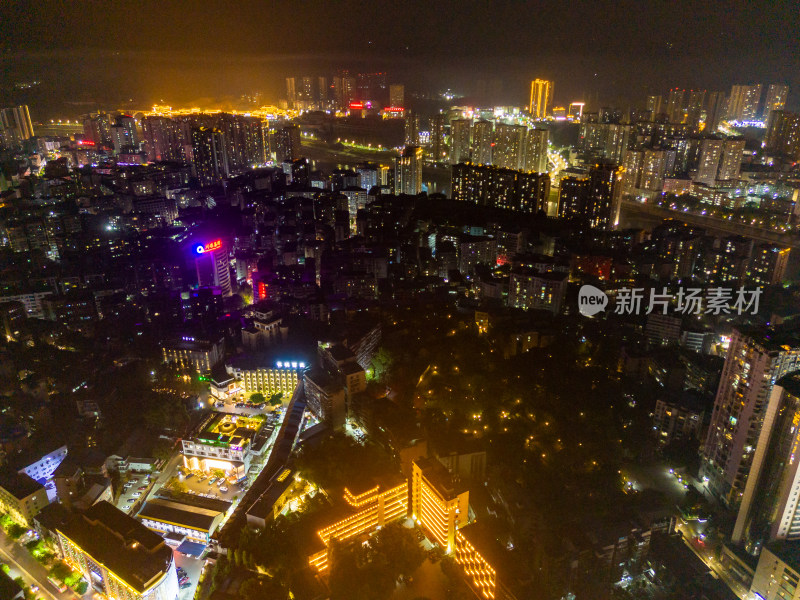 达州夜景航拍图