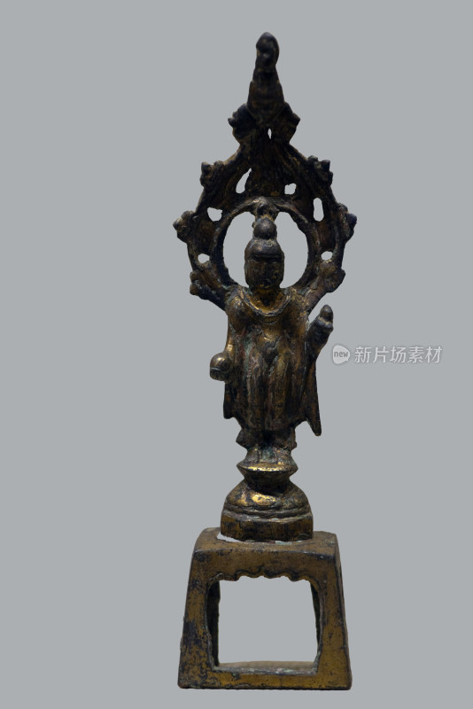 洛阳博物馆唐代鎏金观音菩萨铜像