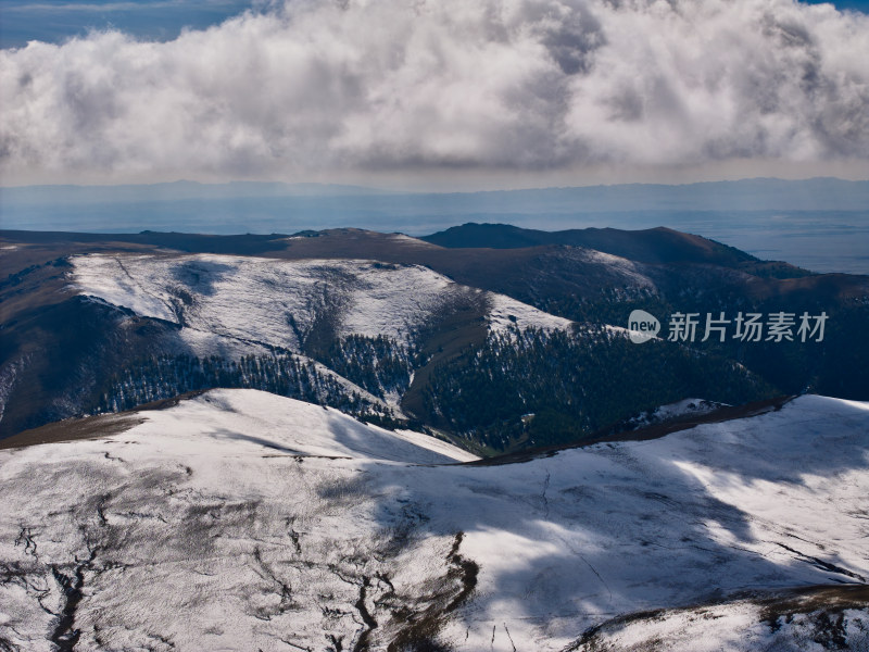 航拍高山森林