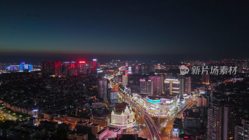 航拍四川泸州夜景摄影图