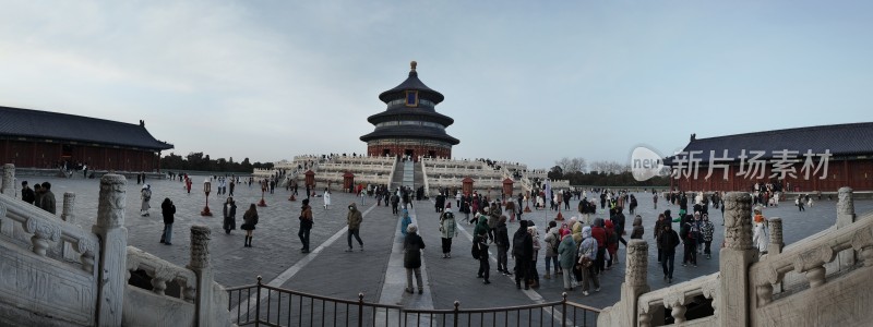 北京天坛游客游览场景