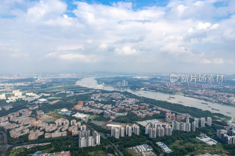 广州城市建设大学城航拍摄图