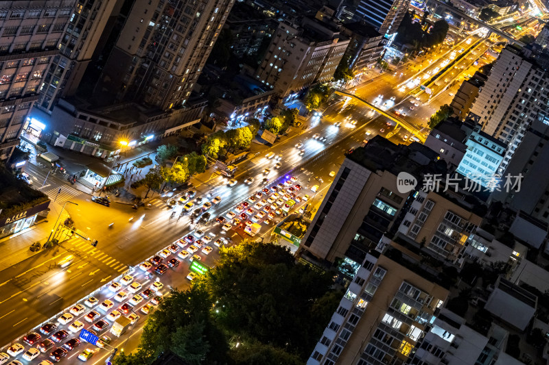 成都车流车轨城市风光夜景