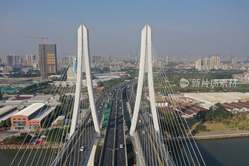 广州洛溪桥航拍