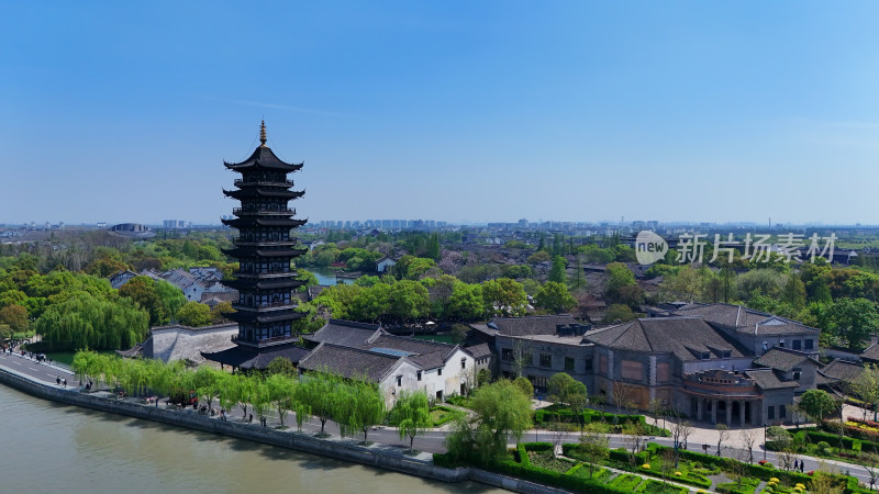 航拍乌镇景区 浙江乌镇航拍 航拍江南水乡