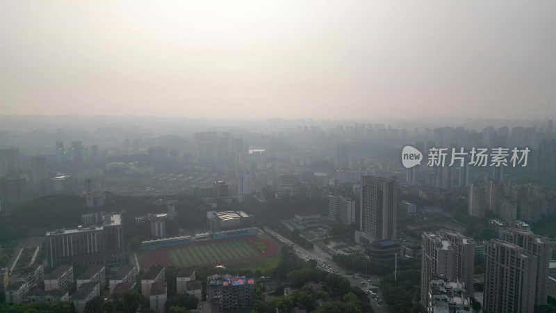 航拍湖北宜昌城市风光