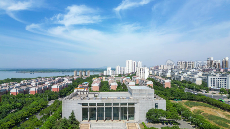 航拍河南平顶山市会议中心