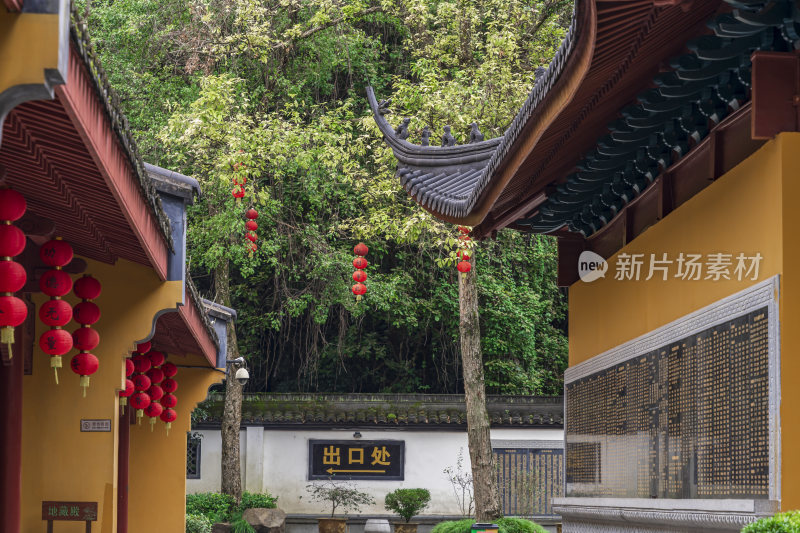 杭州西湖三天竺法镜寺古建筑风景