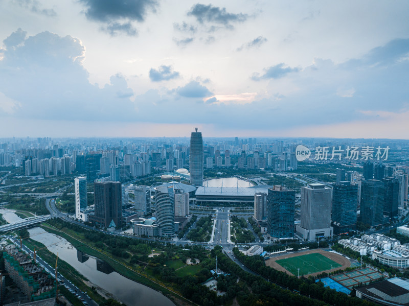 郑州CBD夜景航拍