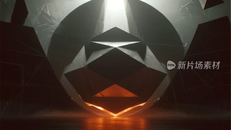 几何结构光影艺术场景