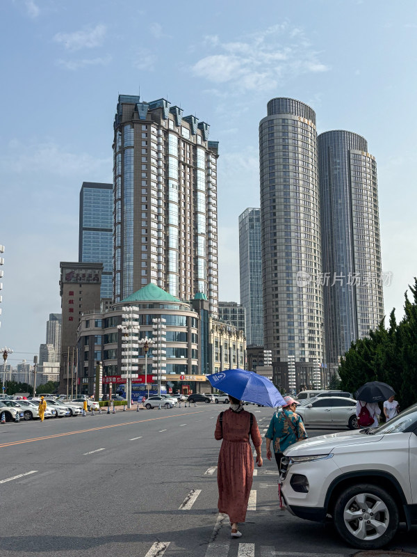 辽宁大连中山区中山广场城市建筑风光