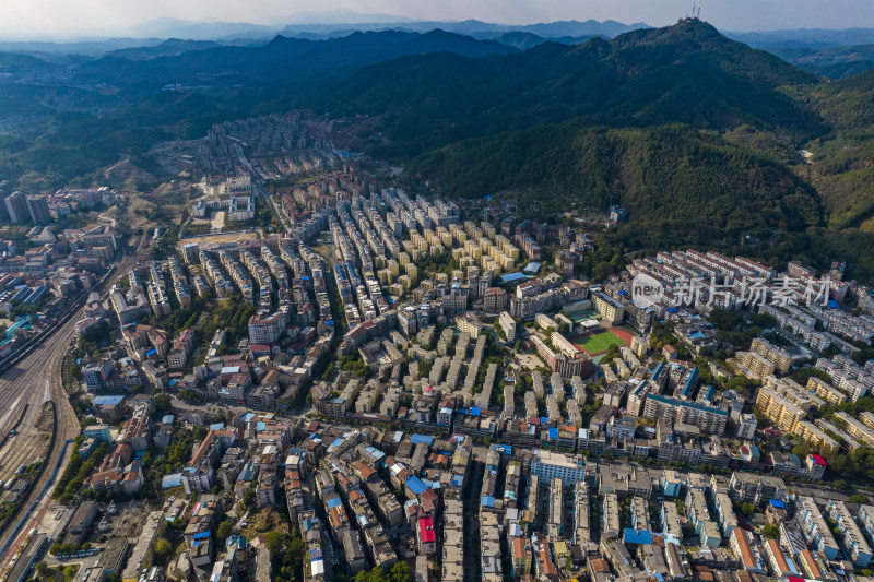 湖南湘西怀化城市建设航拍