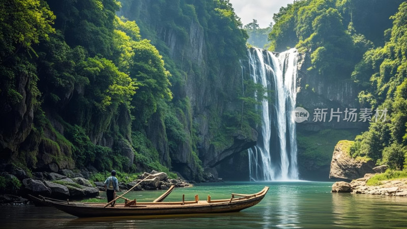 瀑布飞流直下绝美人间风景