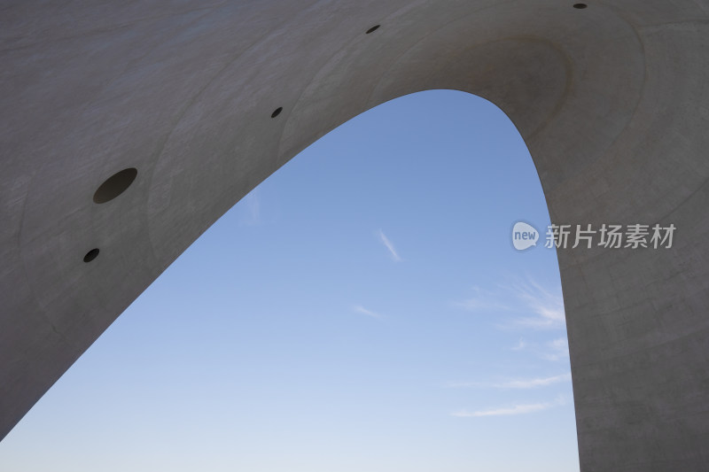 烟台开发区新地标时光塔建筑风光全景