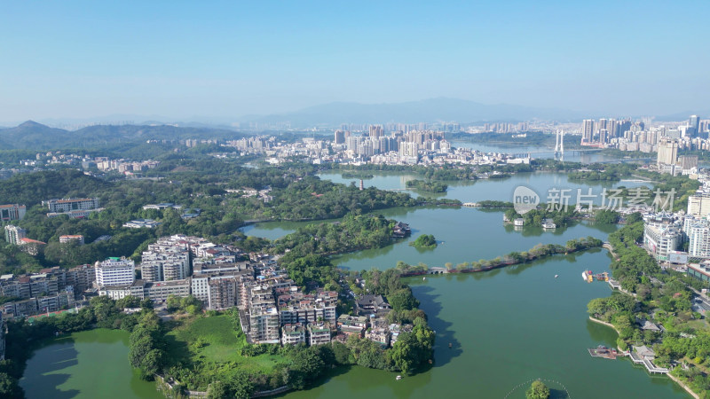 航拍惠州西湖景区