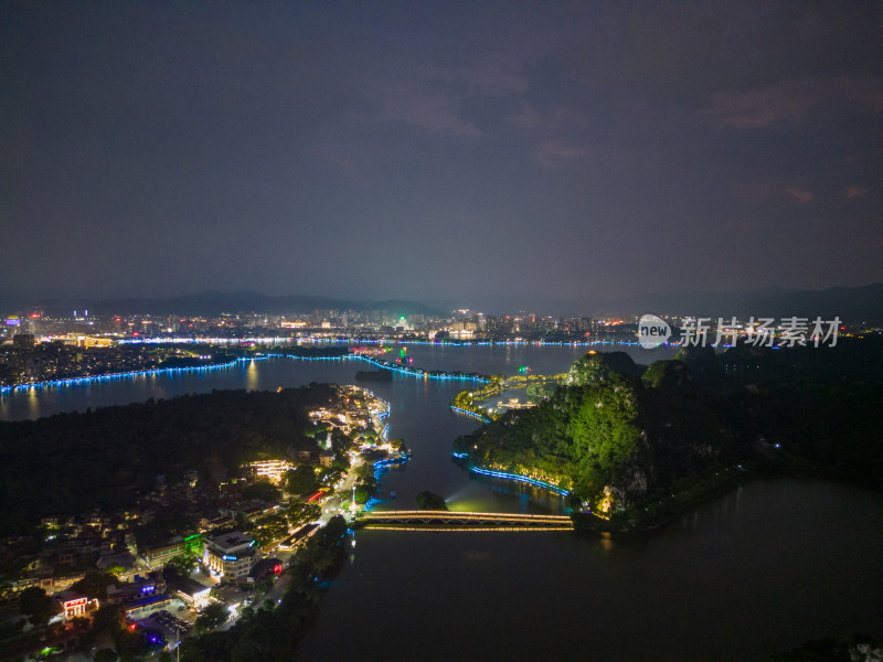 广东肇庆星湖景区夜景