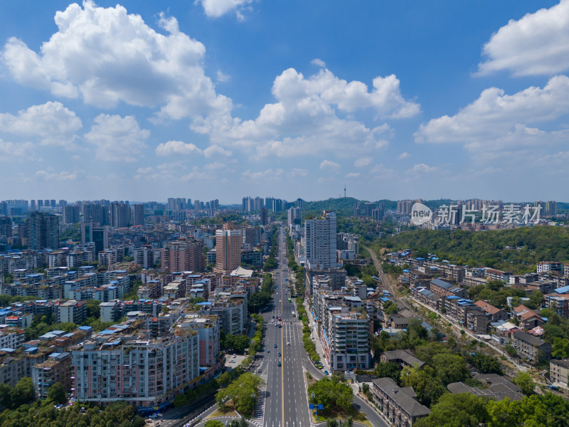 四川自贡东汇路城市风光